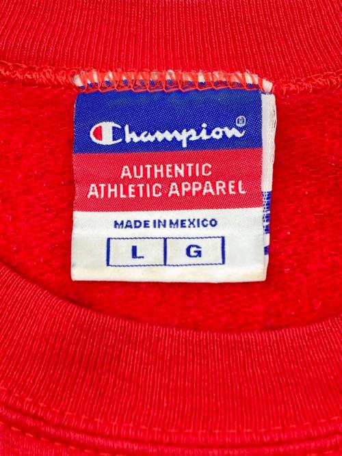 Champion（チャンピオン）Champion (チャンピオン) 90sロゴプリントスウェット　古着 レッド サイズ:Lの古着・服飾アイテム