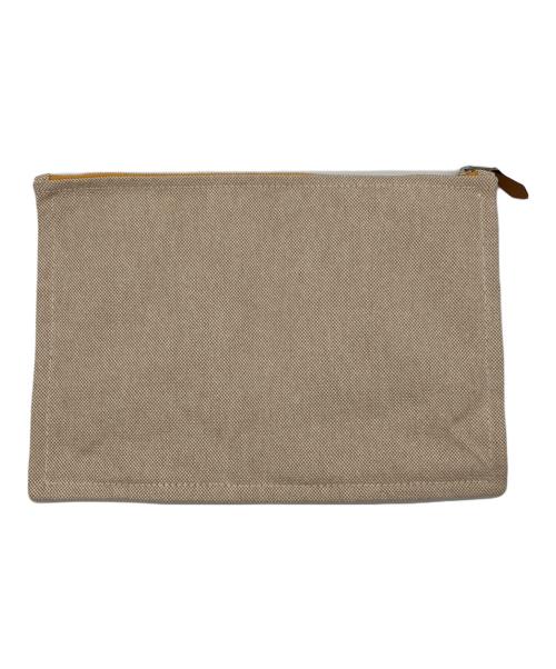 HERMES（エルメス）HERMES (エルメス) ポーチ　ニューヨッティングGM アイボリー×イエローの古着・服飾アイテム