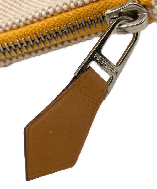 HERMES（エルメス）HERMES (エルメス) ポーチ　ニューヨッティングGM アイボリー×イエローの古着・服飾アイテム
