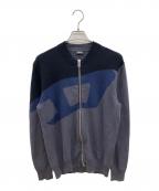 DIESELディーゼル）の古着「ニットジャケット」｜グレー×ブラック