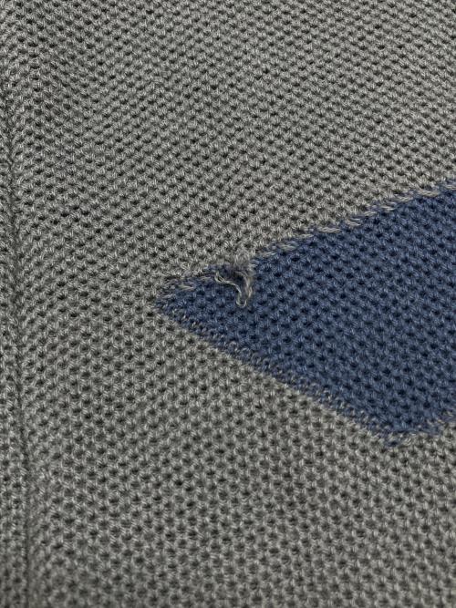 DIESEL（ディーゼル）DIESEL (ディーゼル) ニットジャケット グレー×ブラック サイズ:Ｍの古着・服飾アイテム