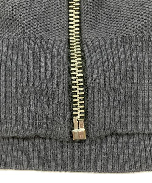 DIESEL（ディーゼル）DIESEL (ディーゼル) ニットジャケット グレー×ブラック サイズ:Ｍの古着・服飾アイテム
