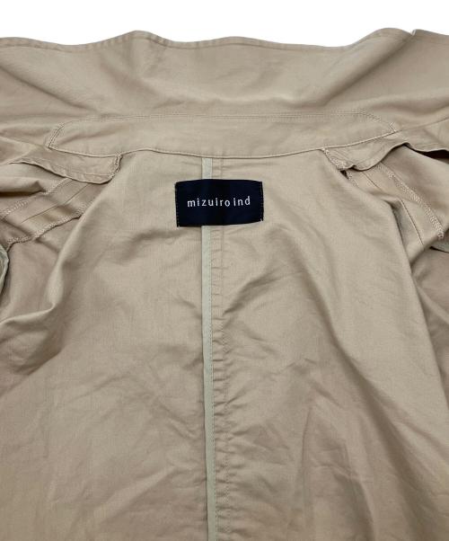 mizuiro-ind（ミズイロインド）mizuiro-ind (ミズイロインド) ステンカラーコート　ナチュラル ベージュ サイズ:不明の古着・服飾アイテム