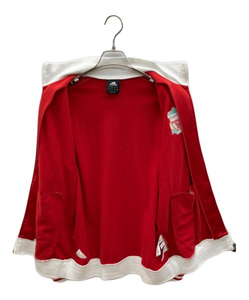 adidas（アディダス）adidas (アディダス) 00sトラックジャケット リヴァプールFC 2006年4月製 古着 黒タグ Y2K レッド×ホワイト サイズ:Oの古着・服飾アイテム