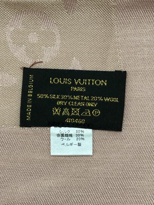 LOUIS VUITTON（ルイ ヴィトン）LOUIS VUITTON (ルイ ヴィトン) 大判ストール　モノグラム・シャイン ピンクの古着・服飾アイテム