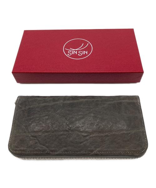 sinsin（シンシンコウボウ）sinsin (シンシンコウボウ) 長財布 エレファントレザー batard グレーの古着・服飾アイテム