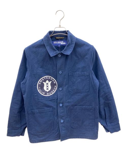 JUNYA WATANABE MAN（ジュンヤワタナベマン）JUNYA WATANABE MAN (ジュンヤワタナベマン) カバーオール ブルー×ホワイト サイズ:Sの古着・服飾アイテム