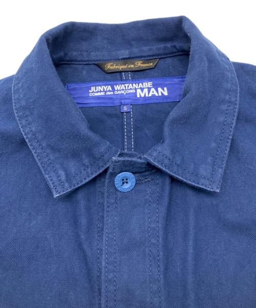JUNYA WATANABE MAN（ジュンヤワタナベマン）JUNYA WATANABE MAN (ジュンヤワタナベマン) カバーオール ブルー×ホワイト サイズ:Sの古着・服飾アイテム