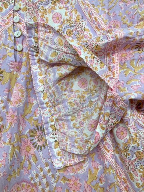 Ron Herman（ロンハーマン）Ron Herman (ロンハーマン) 長袖ワンピース　花柄 ピンク×パープル サイズ:Sの古着・服飾アイテム