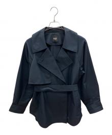 PLST（プラステ）の古着「リラクシーショ-トートレンチコート」｜ネイビー