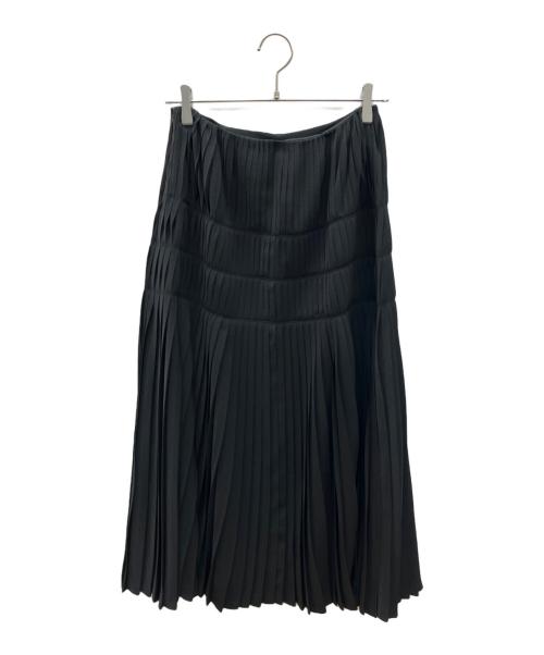 L'AUBE BLANK（ローブ ブラン）L'AUBE BLANK (ローブ ブラン) プリーツスカート ブラック サイズ:Ｍの古着・服飾アイテム
