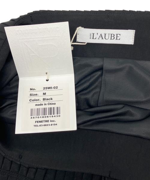 L'AUBE BLANK（ローブ ブラン）L'AUBE BLANK (ローブ ブラン) プリーツスカート ブラック サイズ:Ｍの古着・服飾アイテム