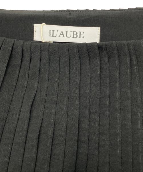 L'AUBE BLANK（ローブ ブラン）L'AUBE BLANK (ローブ ブラン) プリーツスカート ブラック サイズ:Ｍの古着・服飾アイテム