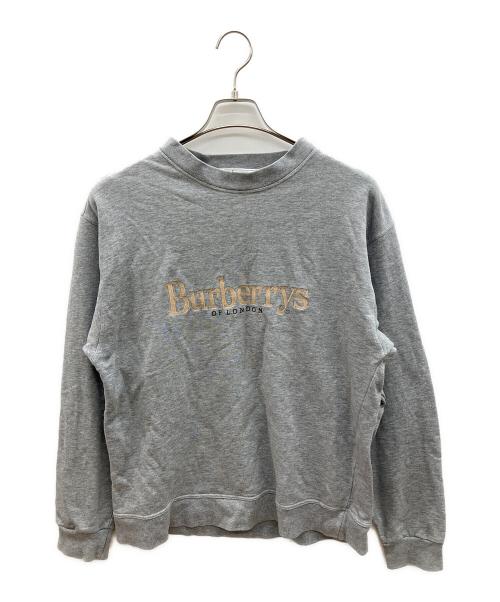 Burberry's（バーバリー）Burberry's (バーバリー) 90sロゴ刺繍スウェット　白タグ　古着 グレー サイズ:Lの古着・服飾アイテム