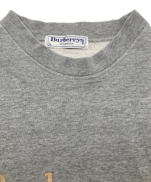 Burberry's（バーバリー）Burberry's (バーバリー) 90sロゴ刺繍スウェット　白タグ　古着 グレー サイズ:Lの古着・服飾アイテム
