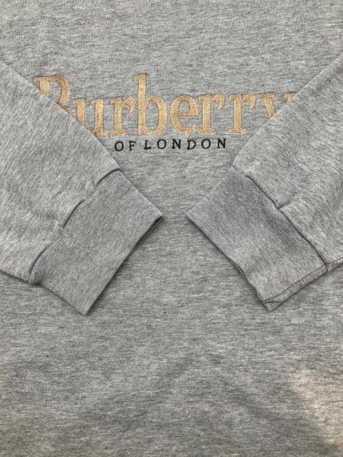 Burberry's（バーバリー）Burberry's (バーバリー) 90sロゴ刺繍スウェット　白タグ　古着 グレー サイズ:Lの古着・服飾アイテム