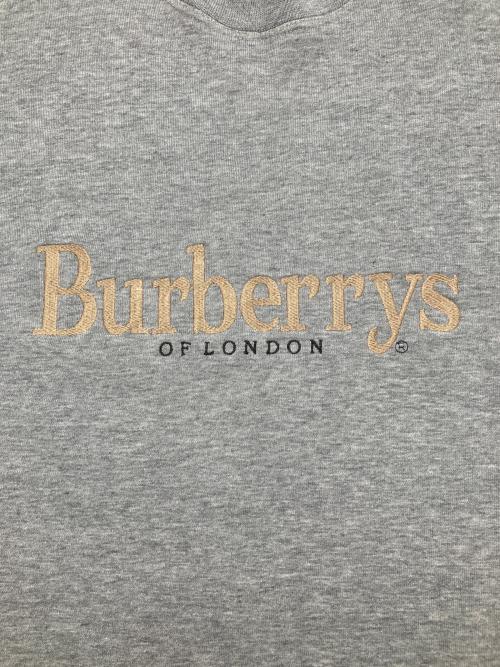 Burberry's（バーバリー）Burberry's (バーバリー) 90sロゴ刺繍スウェット　白タグ　古着 グレー サイズ:Lの古着・服飾アイテム