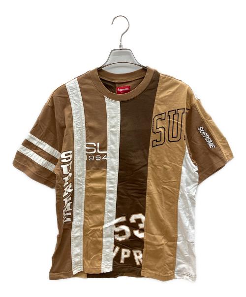 SUPREME（シュプリーム）SUPREME (シュプリーム) Reconstructed S/S Top ブラウン×ホワイト サイズ:Sの古着・服飾アイテム