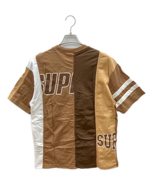 SUPREME（シュプリーム）SUPREME (シュプリーム) Reconstructed S/S Top ブラウン×ホワイト サイズ:Sの古着・服飾アイテム
