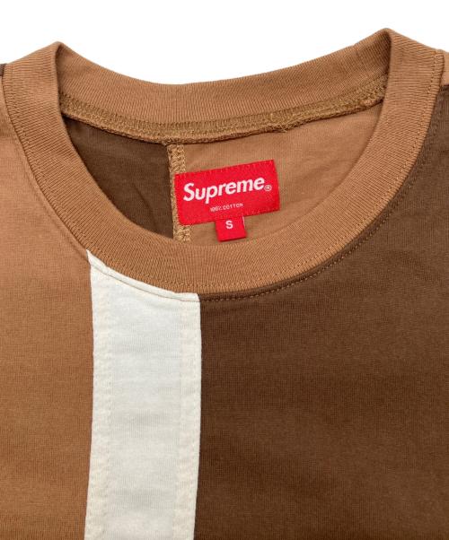 SUPREME（シュプリーム）SUPREME (シュプリーム) Reconstructed S/S Top ブラウン×ホワイト サイズ:Sの古着・服飾アイテム