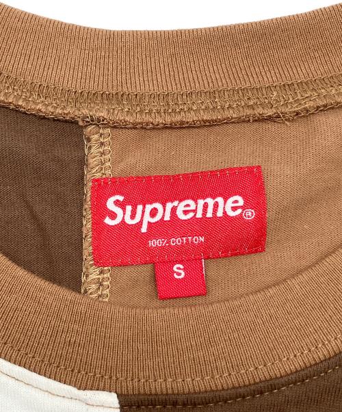 SUPREME（シュプリーム）SUPREME (シュプリーム) Reconstructed S/S Top ブラウン×ホワイト サイズ:Sの古着・服飾アイテム