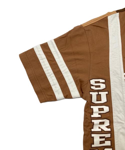 SUPREME（シュプリーム）SUPREME (シュプリーム) Reconstructed S/S Top ブラウン×ホワイト サイズ:Sの古着・服飾アイテム