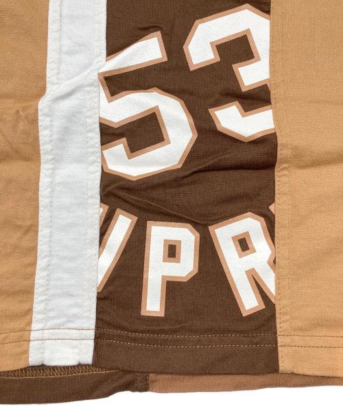 SUPREME（シュプリーム）SUPREME (シュプリーム) Reconstructed S/S Top ブラウン×ホワイト サイズ:Sの古着・服飾アイテム