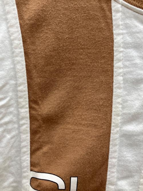 SUPREME（シュプリーム）SUPREME (シュプリーム) Reconstructed S/S Top ブラウン×ホワイト サイズ:Sの古着・服飾アイテム
