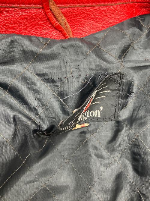 WADDINGTON（ウォディントン）WADDINGTON (ウォディントン) 80sレザーライダースジャケット　古着 レッド サイズ:44の古着・服飾アイテム