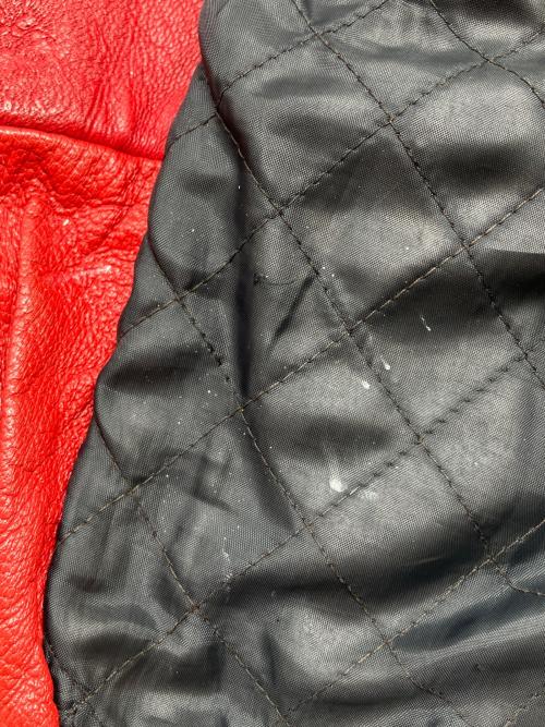 WADDINGTON（ウォディントン）WADDINGTON (ウォディントン) 80sレザーライダースジャケット　古着 レッド サイズ:44の古着・服飾アイテム