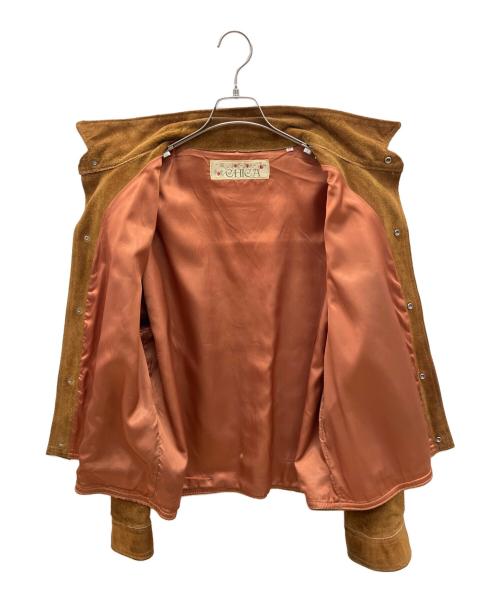 chica（チカ）chica (チカ) 90sスエードジャケット　古着 ブラウン サイズ:42の古着・服飾アイテム