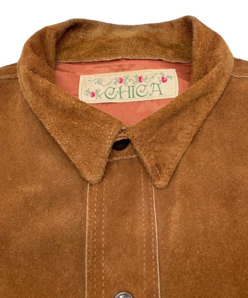 chica（チカ）chica (チカ) 90sスエードジャケット　古着 ブラウン サイズ:42の古着・服飾アイテム