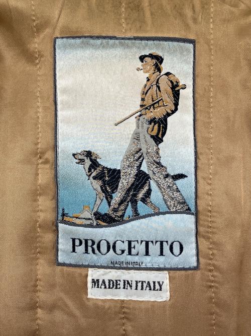 PROGETTO（プロジェット）PROGETTO (プロジェット) レザージャケット　古着 ブラウン サイズ:50の古着・服飾アイテム