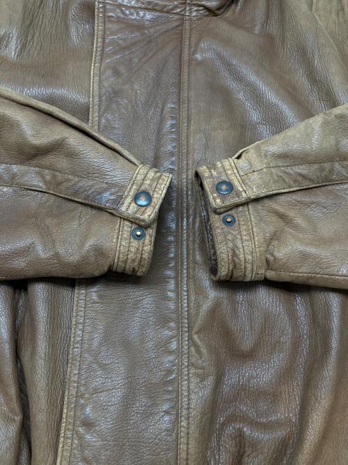 PROGETTO（プロジェット）PROGETTO (プロジェット) レザージャケット　古着 ブラウン サイズ:50の古着・服飾アイテム