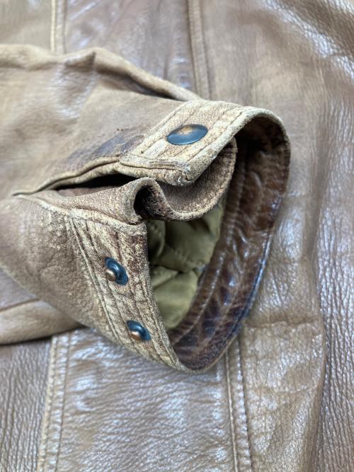 PROGETTO（プロジェット）PROGETTO (プロジェット) レザージャケット　古着 ブラウン サイズ:50の古着・服飾アイテム