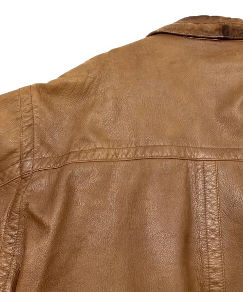 PROGETTO（プロジェット）PROGETTO (プロジェット) レザージャケット　古着 ブラウン サイズ:50の古着・服飾アイテム