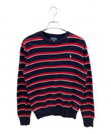 POLO RALPH LAUREN（ポロ・ラルフローレン）の古着「ニット」｜ネイビー×レッド