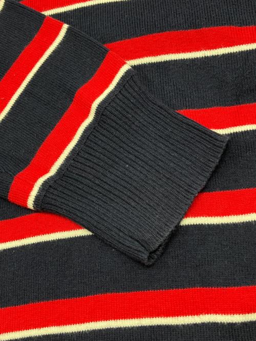 POLO RALPH LAUREN（ポロ・ラルフローレン）POLO RALPH LAUREN (ポロ・ラルフローレン) ニット ネイビー×レッド サイズ:XLの古着・服飾アイテム