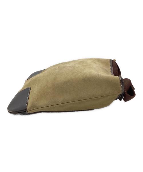 LOEWE（ロエベ）LOEWE (ロエベ) アナグラムスエードショルダーバッグ ベージュの古着・服飾アイテム
