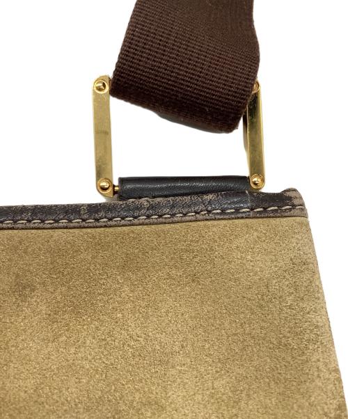 LOEWE（ロエベ）LOEWE (ロエベ) アナグラムスエードショルダーバッグ ベージュの古着・服飾アイテム