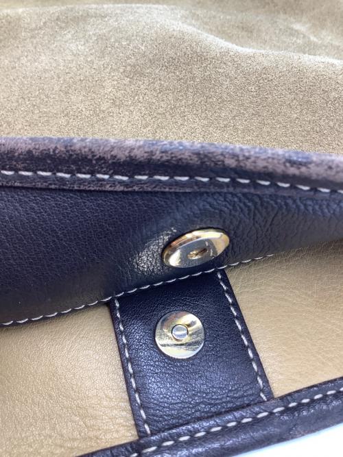 LOEWE（ロエベ）LOEWE (ロエベ) アナグラムスエードショルダーバッグ ベージュの古着・服飾アイテム