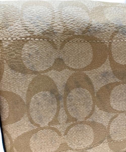 COACH（コーチ）COACH (コーチ) 	シグネチャー ベージュ×ブルーの古着・服飾アイテム