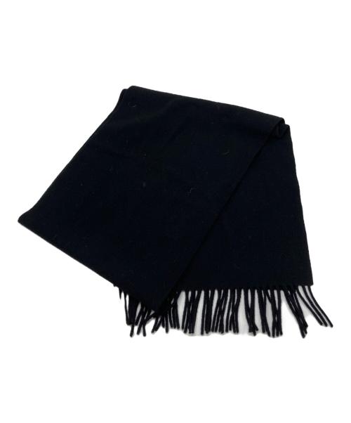 Vivienne Westwood（ヴィヴィアンウエストウッド）Vivienne Westwood (ヴィヴィアンウエストウッド) ロゴ刺繍ラムウールマフラー ブラックの古着・服飾アイテム