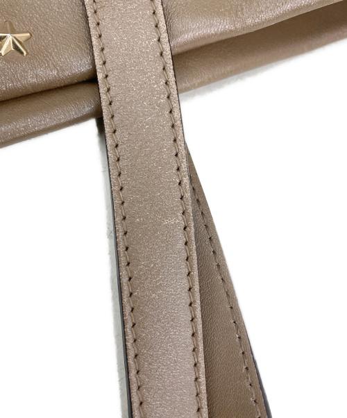 JIMMY CHOO（ジミーチュウ）JIMMY CHOO (ジミーチュウ) スターストーンスタッズトートバッグ ブラウンの古着・服飾アイテム