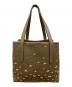 JIMMY CHOO (ジミーチュウ) スターストーンスタッズトートバッグ ブラウン：20000円