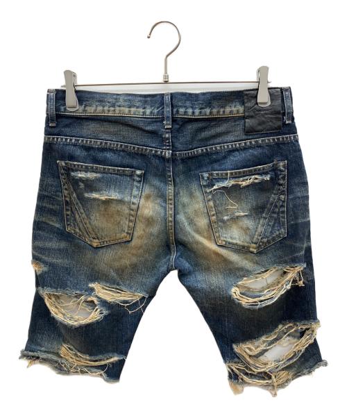 fagassent（ファガッセン）fagassent (ファガッセン) デニムパンツ　JESUS  ダメージ加工 インディゴ サイズ:3の古着・服飾アイテム