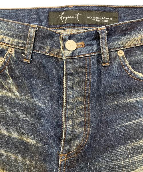 fagassent（ファガッセン）fagassent (ファガッセン) デニムパンツ　JESUS  ダメージ加工 インディゴ サイズ:3の古着・服飾アイテム