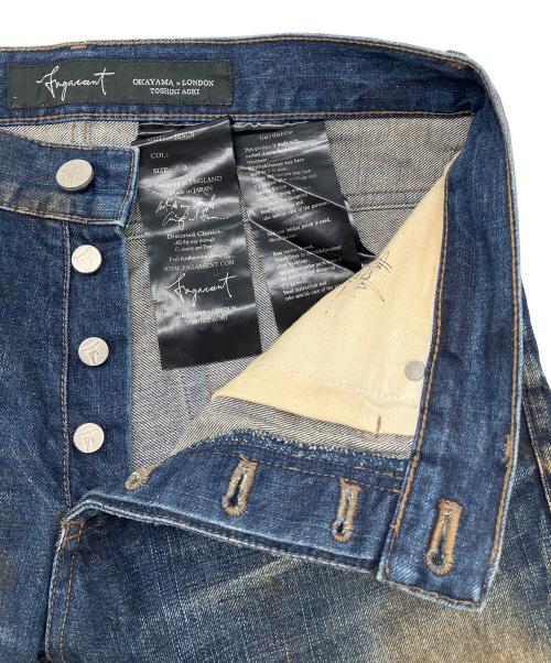 fagassent（ファガッセン）fagassent (ファガッセン) デニムパンツ　JESUS  ダメージ加工 インディゴ サイズ:3の古着・服飾アイテム