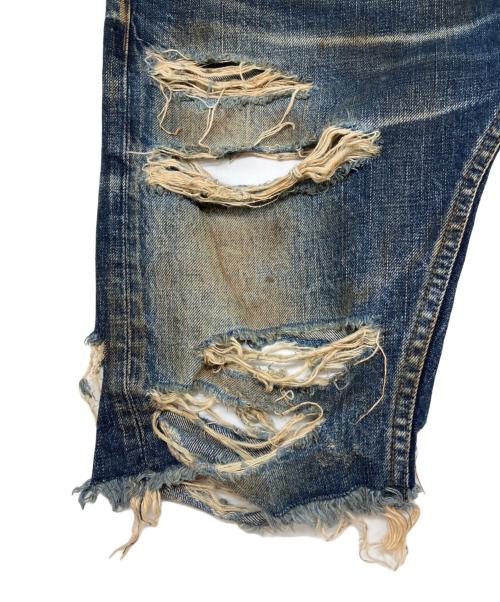 fagassent（ファガッセン）fagassent (ファガッセン) デニムパンツ　JESUS  ダメージ加工 インディゴ サイズ:3の古着・服飾アイテム