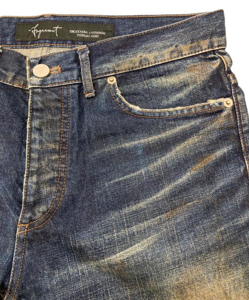 fagassent（ファガッセン）fagassent (ファガッセン) デニムパンツ　JESUS  ダメージ加工 インディゴ サイズ:3の古着・服飾アイテム
